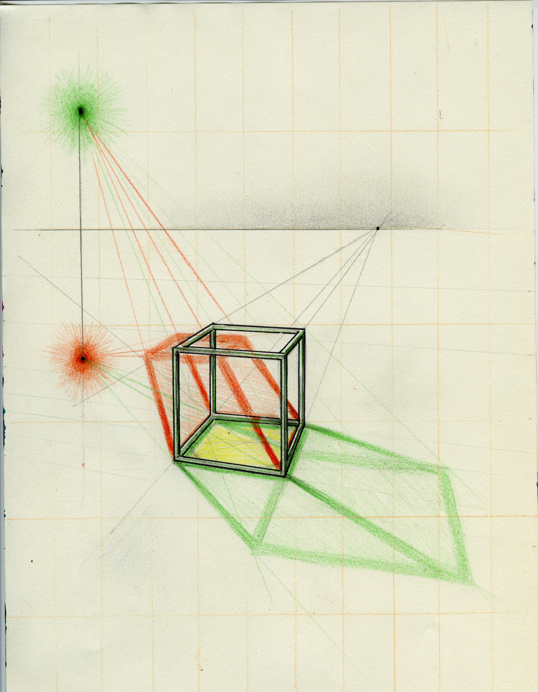 François Vogel - lights and inverted perspective drawing